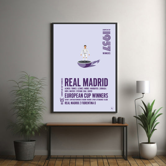 Real Madrid 1957 European Cup Winners Poster