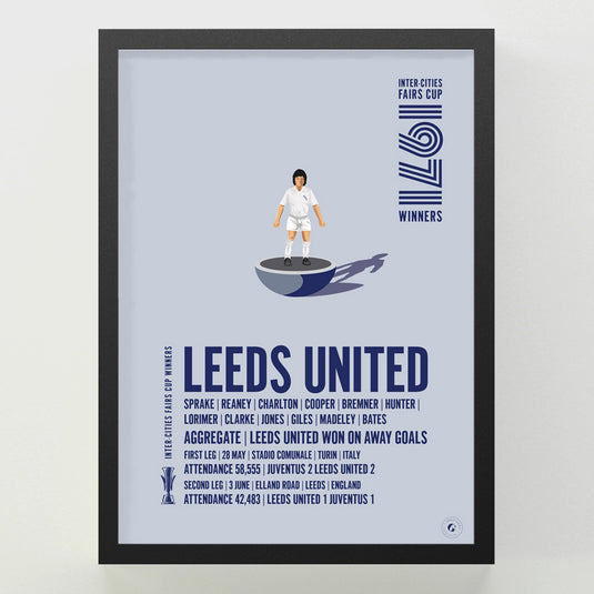 Vainqueurs de la Coupe des Foires Inter-Villes de Leeds United 1971 Poster