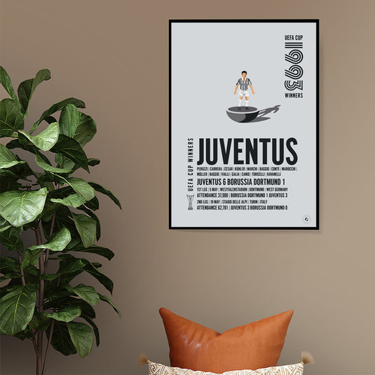 Juventus 1993 Vainqueurs de la Coupe UEFA Poster