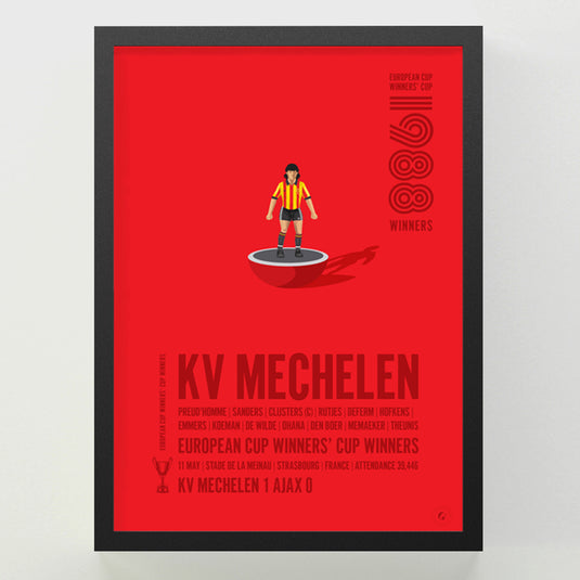 Affiche des vainqueurs de la Coupe des vainqueurs de coupe UEFA 1988 du KV Mechelen