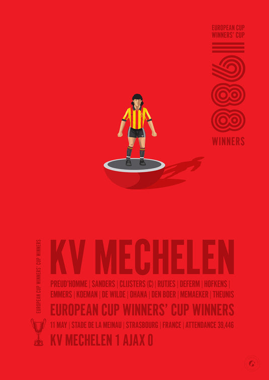 KV Mechelen 1988 UEFA Cup Winners’ Cup Winners Poster