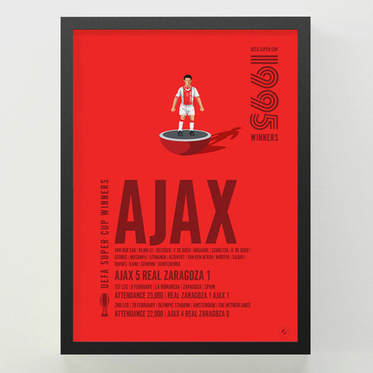 Ajax 1995 UEFA Super Cup Winners Poster