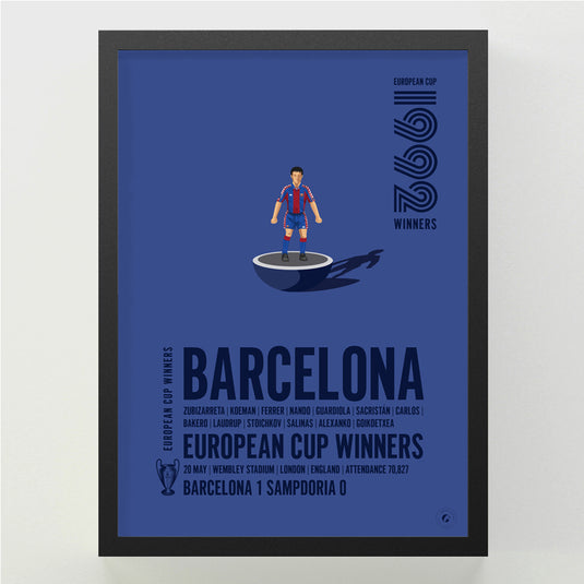 Vainqueurs de la Coupe d'Europe de Barcelone 1992 Poster