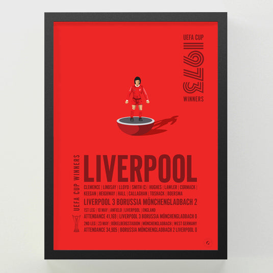 Liverpool 1973 Vainqueurs de la Coupe UEFA Poster