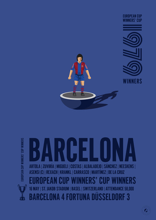 Affiche des vainqueurs de la Coupe des vainqueurs de coupe UEFA de Barcelone 1979