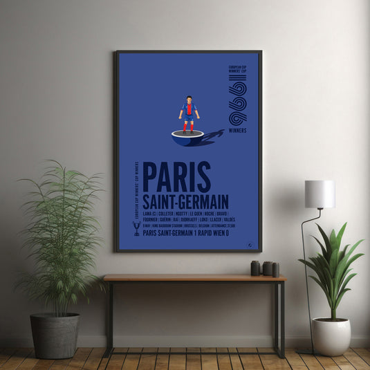 Affiche des vainqueurs de la Coupe des vainqueurs de coupe UEFA 1996 du PSG