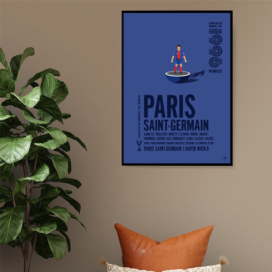 PSG 1996 UEFA Cup Winners’ Cup Winners Poster