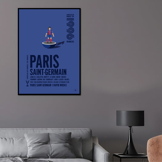 Affiche des vainqueurs de la Coupe des vainqueurs de coupe UEFA 1996 du PSG