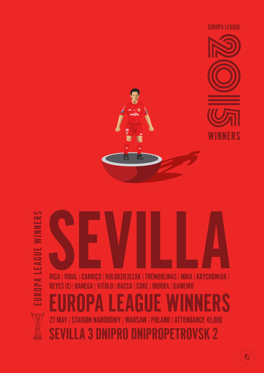 Sevilla 2015 Europa League Winners Poster