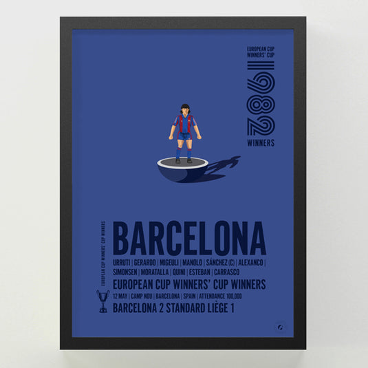 Affiche des vainqueurs de la Coupe des vainqueurs de coupe UEFA de Barcelone 1982