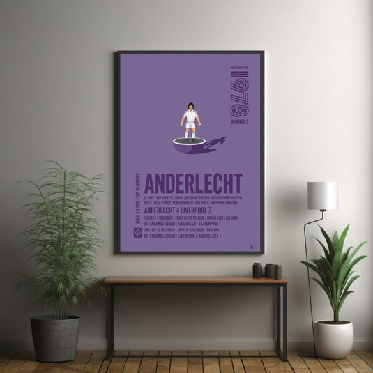 Affiche des vainqueurs de la Super Coupe de l'UEFA 1978 d'Anderlecht