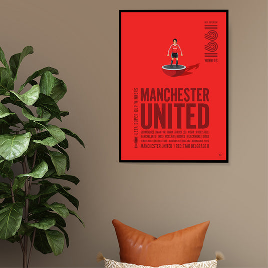 Manchester United 1991 UEFA Super Cup Winners Poster