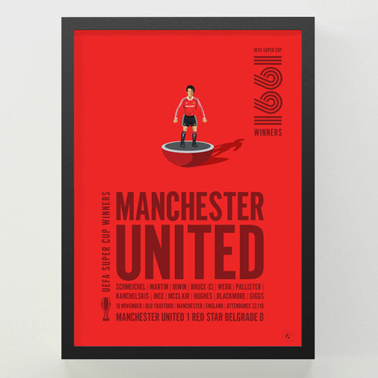 Manchester United 1991 UEFA Super Cup Winners Poster