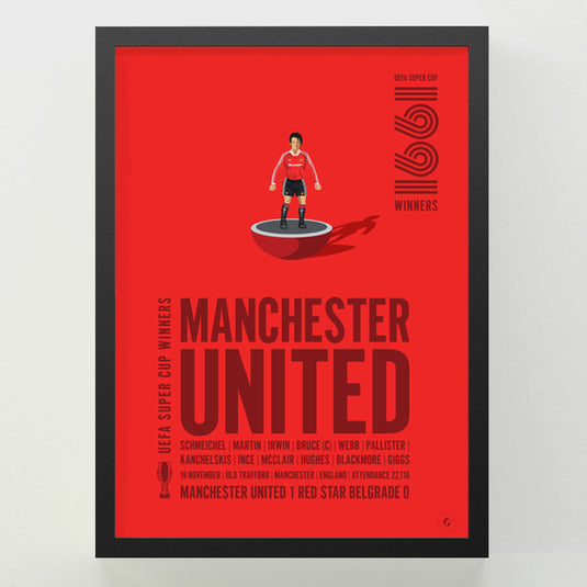 Manchester United 1991 Vainqueurs de la Super Coupe de l'UEFA Poster