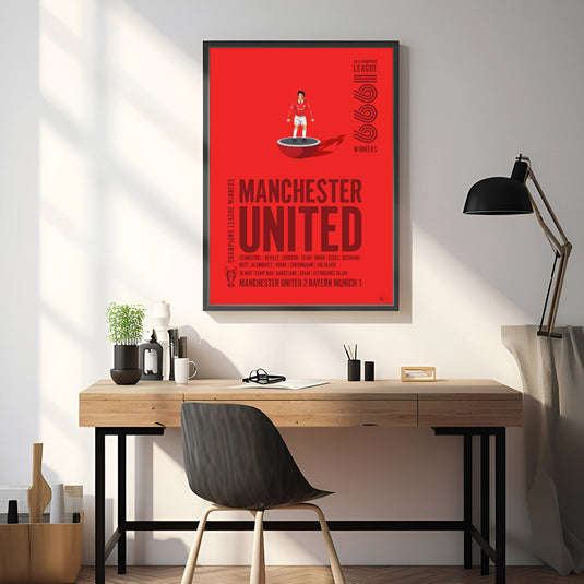 Manchester United 1999 UEFA Champions League Winners Poster