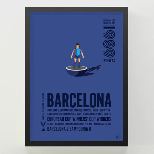 Affiche des vainqueurs de la Coupe des vainqueurs de coupe UEFA de Barcelone 1989