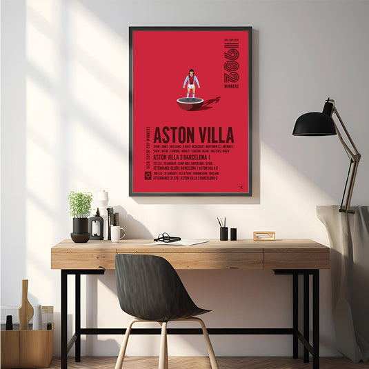 Aston Villa 1982 UEFA Super Cup Winners Poster