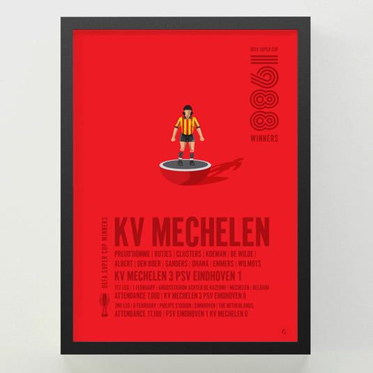 KV Mechelen Vainqueur de la Super Coupe de l'UEFA 1988 Poster