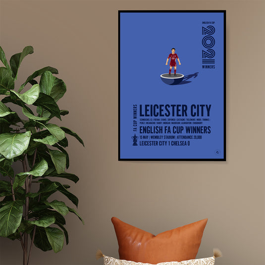 Leicester City FA Cup Winners 2021 Print