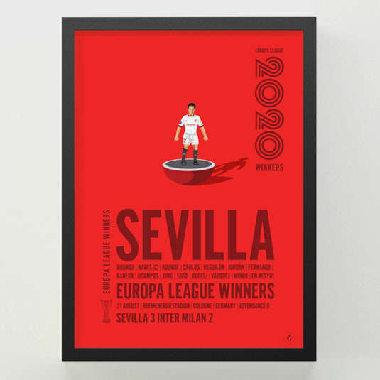 Sevilla 2020 Europa League Winners Poster