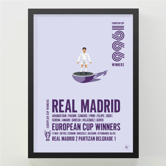 Real Madrid 1966 European Cup Winners Poster