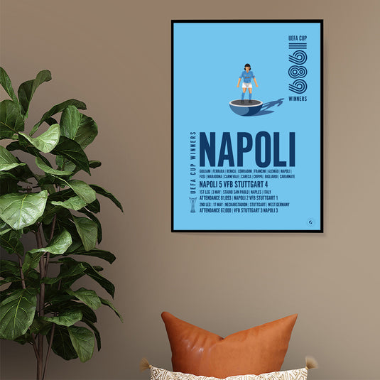 SSC Napoli 1989 UEFA Cup Winners Poster