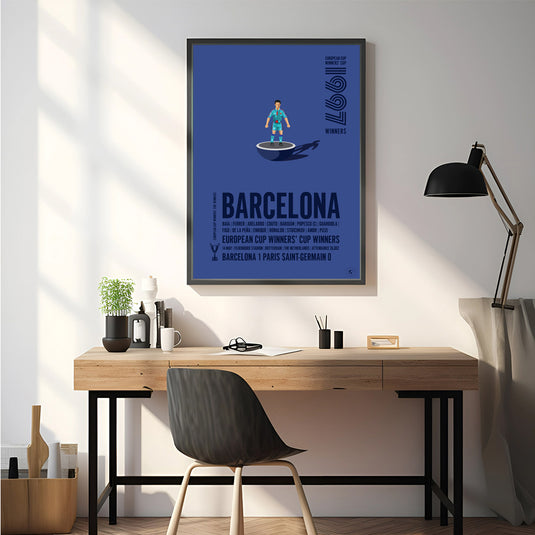 Affiche des vainqueurs de la Coupe des vainqueurs de coupe UEFA de Barcelone 1997