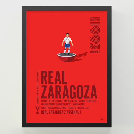 Real Zaragoza 1995 UEFA Cup Winners’ Cup Winners Poster