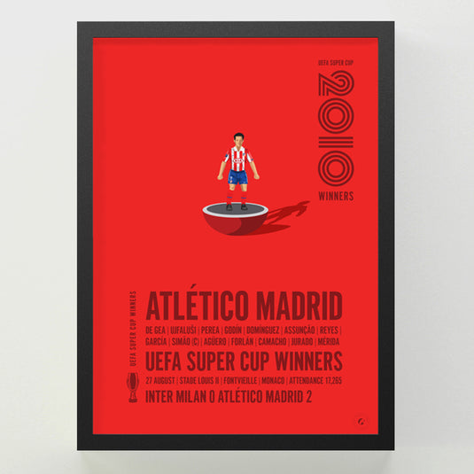 Atletico Madrid 2010 UEFA Super Cup Winners Poster