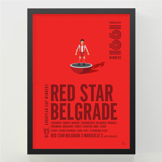 Étoile rouge de Belgrade, vainqueur de la Coupe d'Europe 1991 Poster