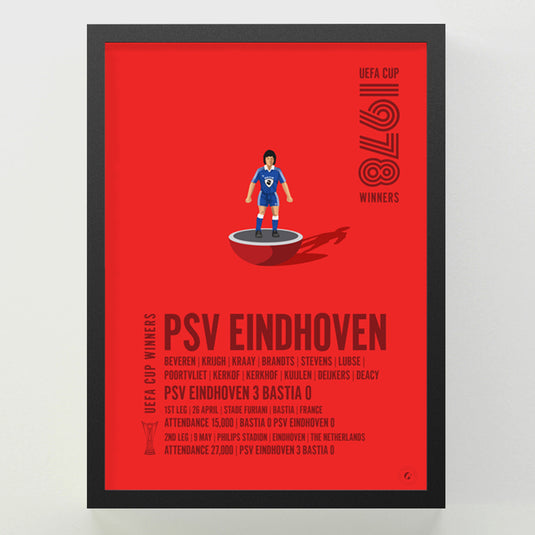 Affiche des vainqueurs de la Coupe UEFA du PSV Eindhoven 1978