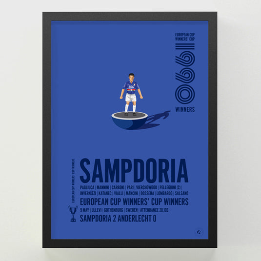 Affiche des vainqueurs de la Coupe des vainqueurs de coupe UEFA 1990 de la Sampdoria