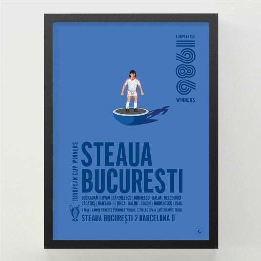 Vainqueurs de la Coupe d'Europe du Steaua Bucuresti 1986 Poster