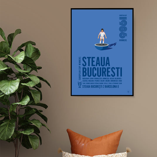 Steaua Bucuresti 1986 European Cup Winners Poster