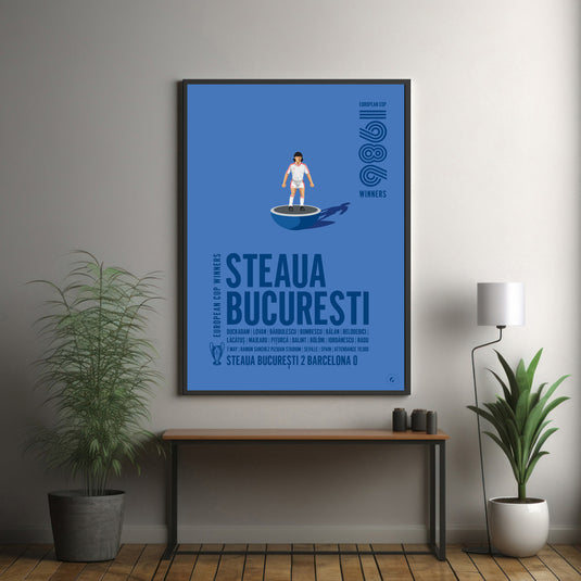 Steaua Bucuresti 1986 European Cup Winners Poster