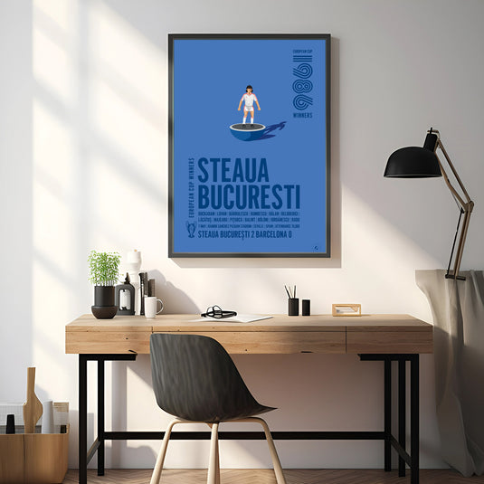 Steaua Bucuresti 1986 European Cup Winners Poster