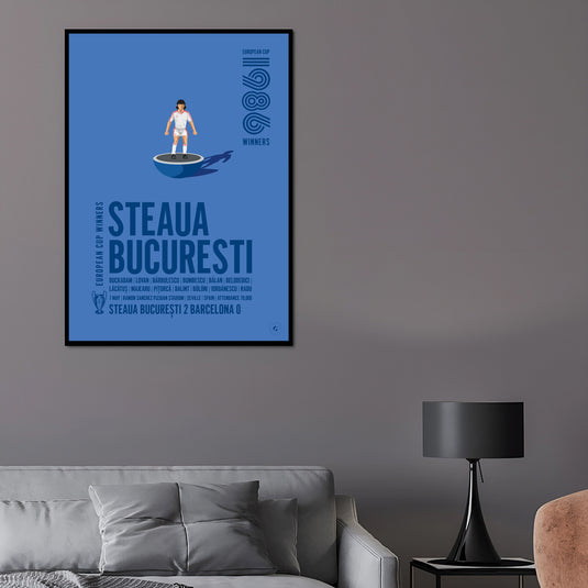 Vainqueurs de la Coupe d'Europe du Steaua Bucuresti 1986 Poster