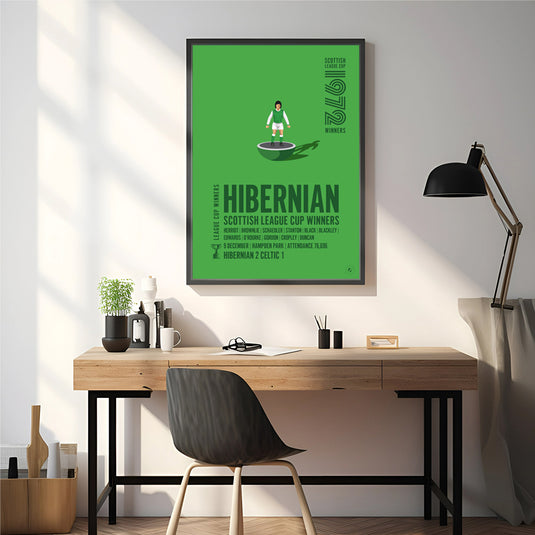 Hibernian 1972 Scottish League Cup Winners Poster