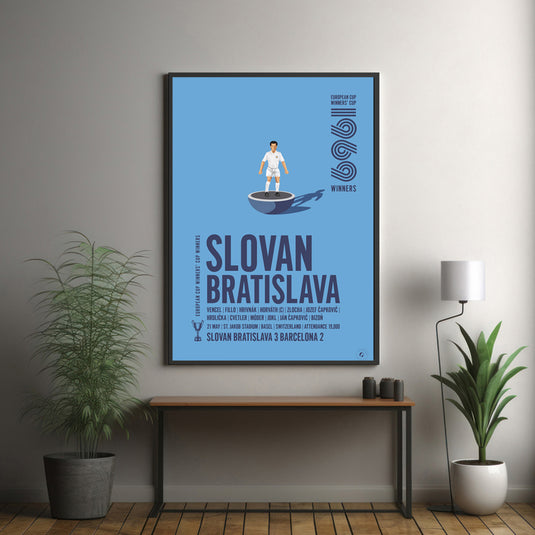 Affiche des vainqueurs de coupe du Slovan Bratislava 1969 des vainqueurs de coupe UEFA