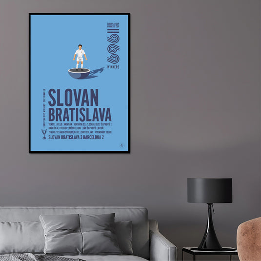 Slovan Bratislava 1969 UEFA Cup Winners’ Cup Winners Poster