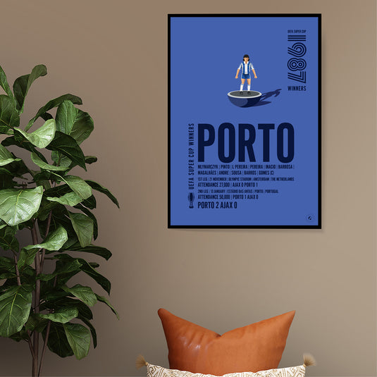 Affiche des vainqueurs de la Super Coupe de l'UEFA du FC Porto 1987