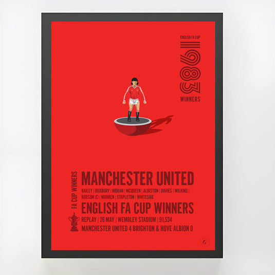 Ganadores de la Copa FA del Manchester United 1983 Póster