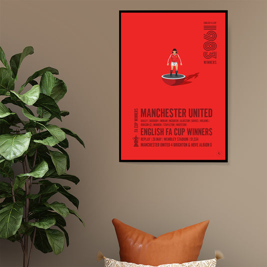 Manchester United 1983 FA Cup Winners Poster