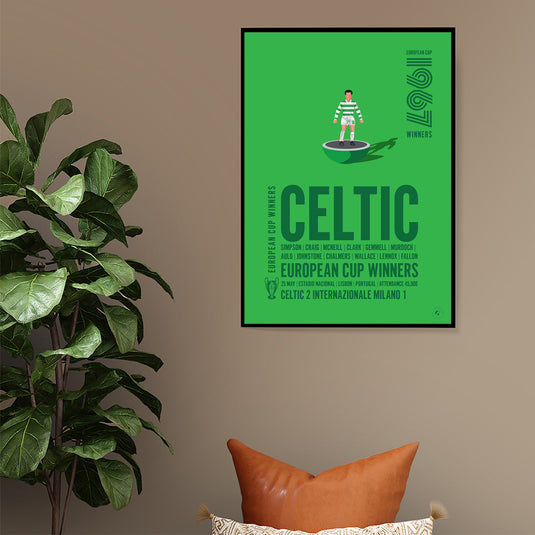 Vainqueurs de la Coupe d'Europe du Celtic 1967 Poster