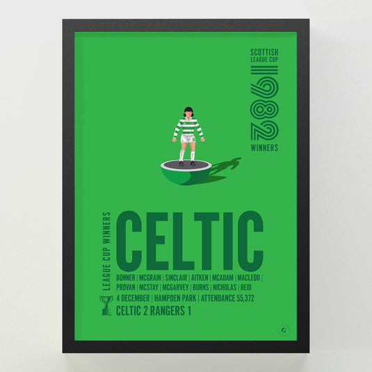 Celtic 1982 Scottish League Cup Winners Poster