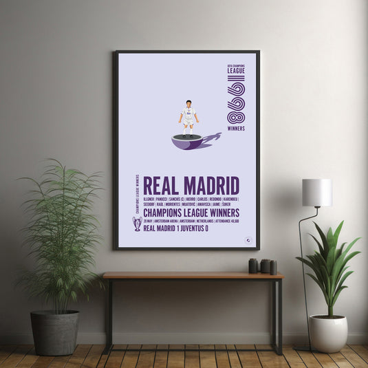 Real Madrid 1998 UEFA Champions League Winners Poster