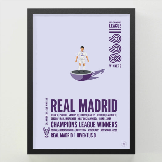 Real Madrid 1998 UEFA Champions League Winners Poster