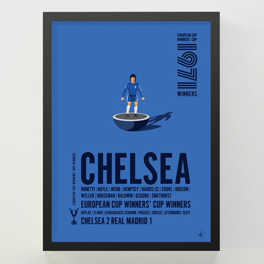 Affiche des vainqueurs de la Coupe des vainqueurs de coupe UEFA 1971 de Chelsea