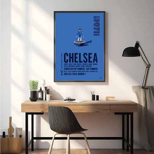 Affiche des vainqueurs de la Coupe des vainqueurs de coupe UEFA 1971 de Chelsea