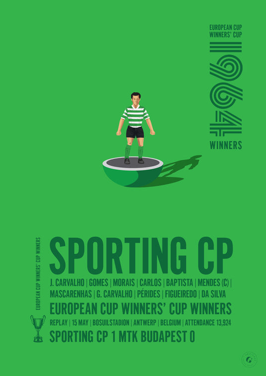 Affiche des vainqueurs de la Coupe des vainqueurs de coupe UEFA du Sporting CP 1964